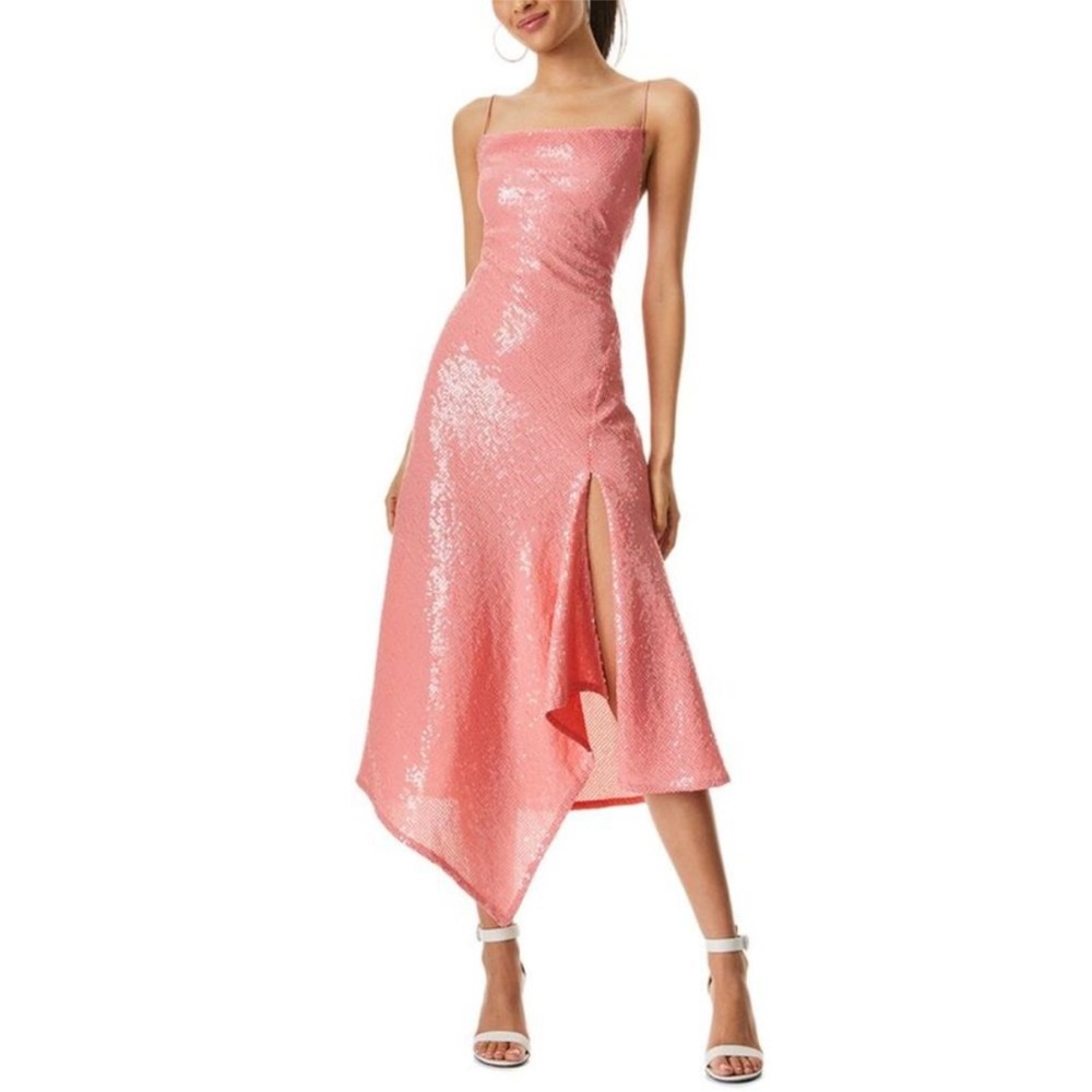 ALICE + OLIVIA Harmony Sequined Asymmetric
Slipdress